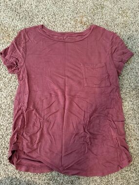 Aeropostale Women's Short Sleeve Pocket Tee - Rose